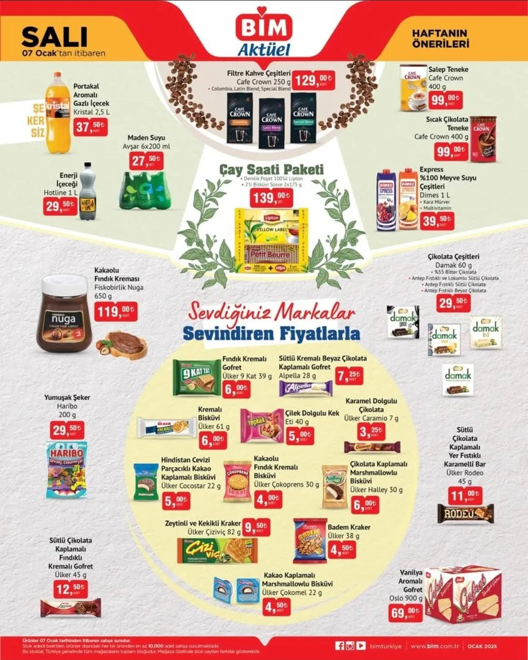 Dev marketin yaptığı indirimle özellikle gıda ürünlerini kapsıyor.
