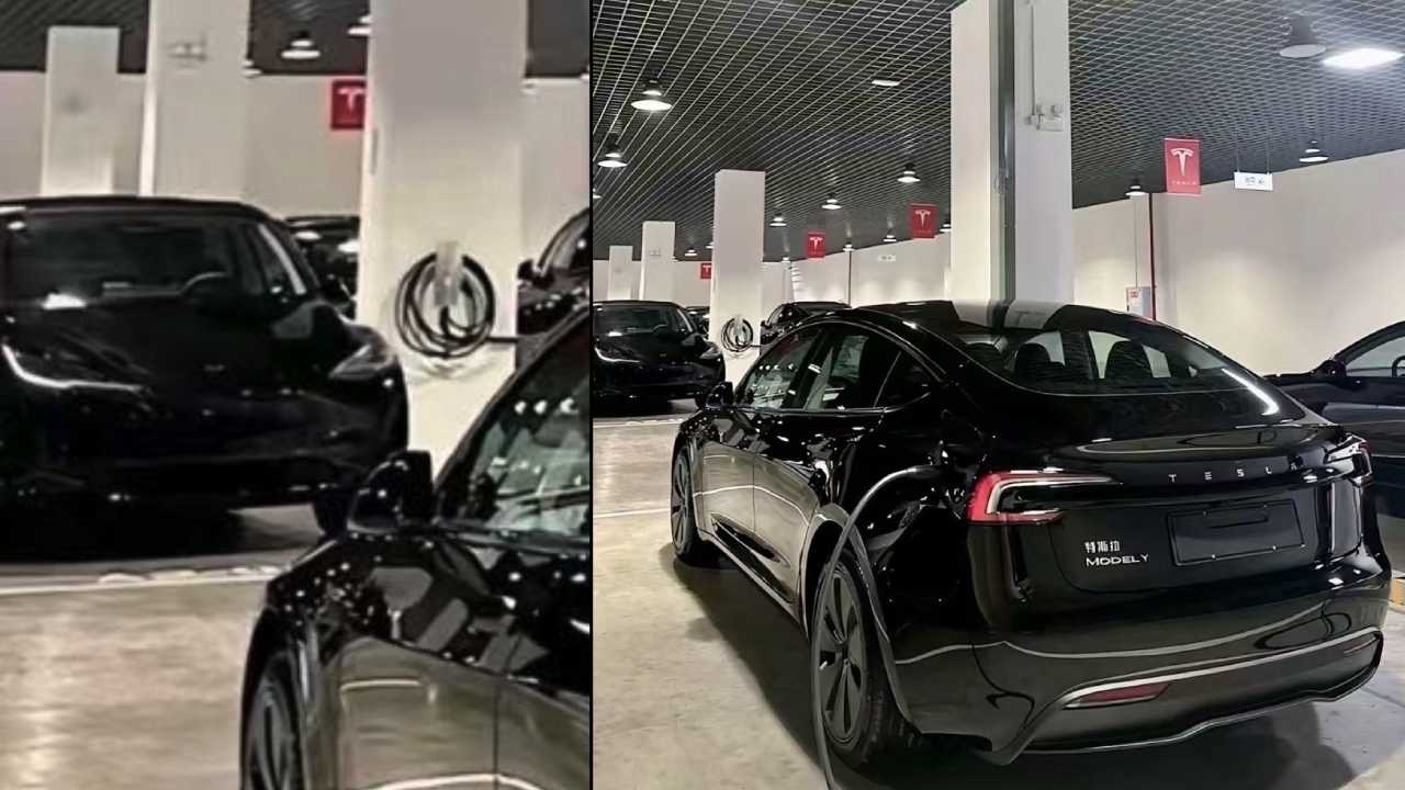 Tesla Model Y'nin kamuflajsız görüntüleri sızdı.