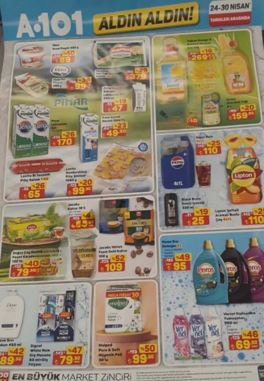 A101 24 Nisan 2025 Perşembe aktüel ürünler* Beyaz eşya, spor aletleri aldın alın indirimine giriyor