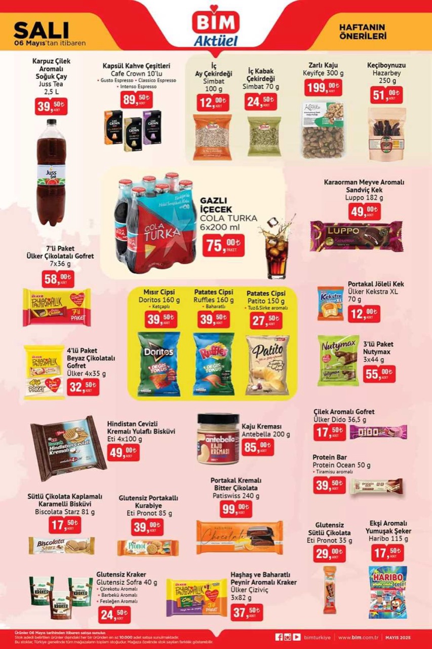 Temel gıda ürünlerinde büyük indirim! BİM 6 Mayıs Salı aktüel ürünler
