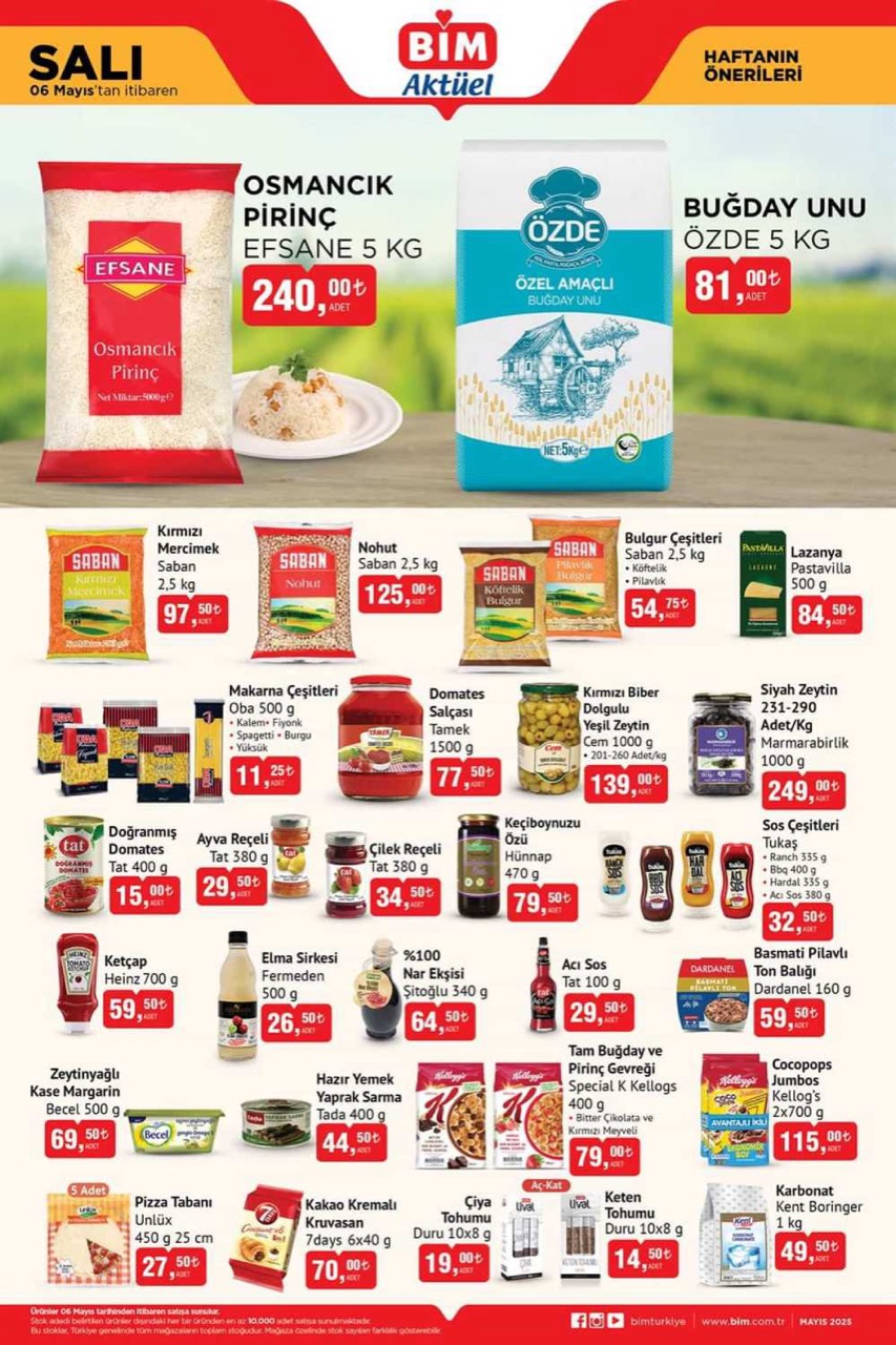 Temel gıda ürünlerinde büyük indirim! BİM 6 Mayıs Salı aktüel ürünler
