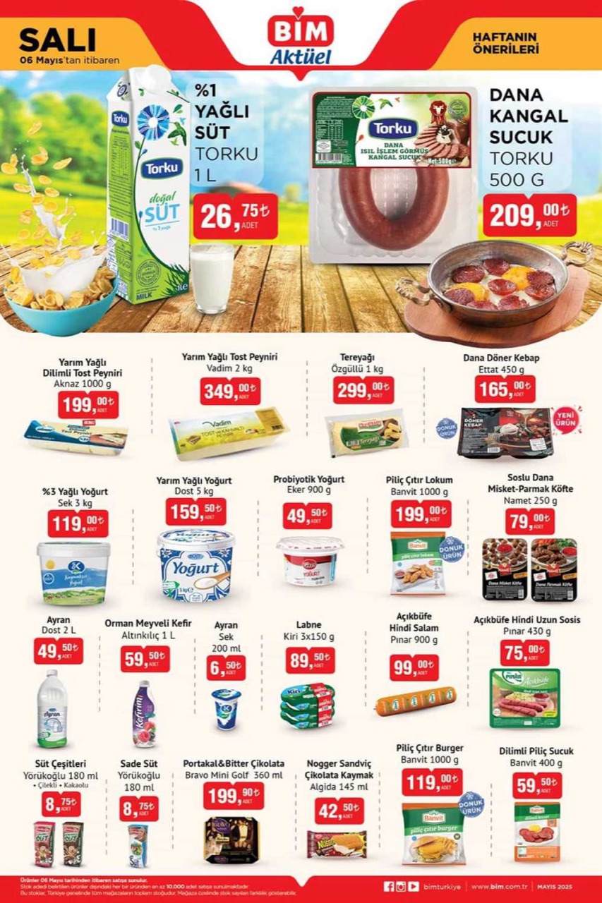 Temel gıda ürünlerinde büyük indirim! BİM 6 Mayıs Salı aktüel ürünler
