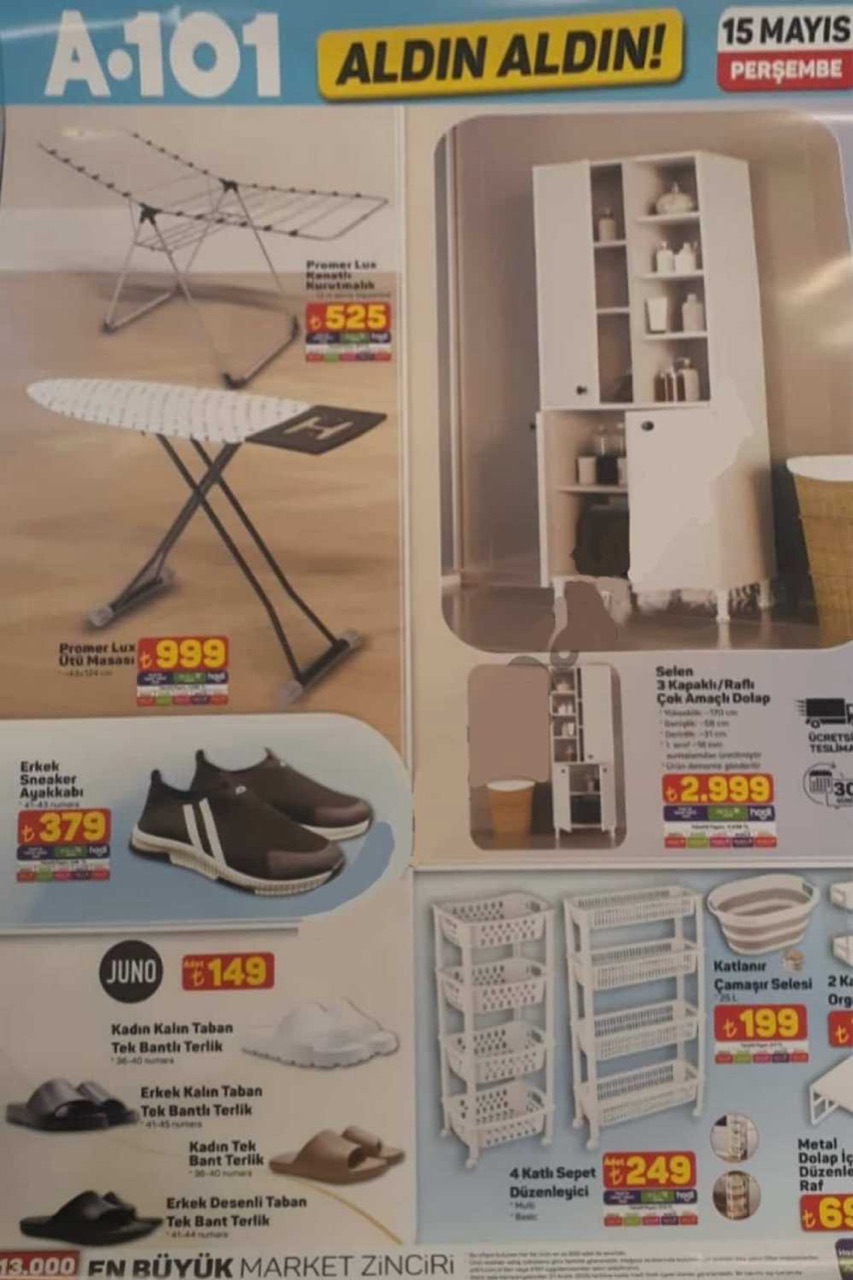 A101 15 Mayıs 2025 aktüel yayımlandı! Teknoloji ürünlerinden mopet ve beyaz eşyaya dev indirim geliyor