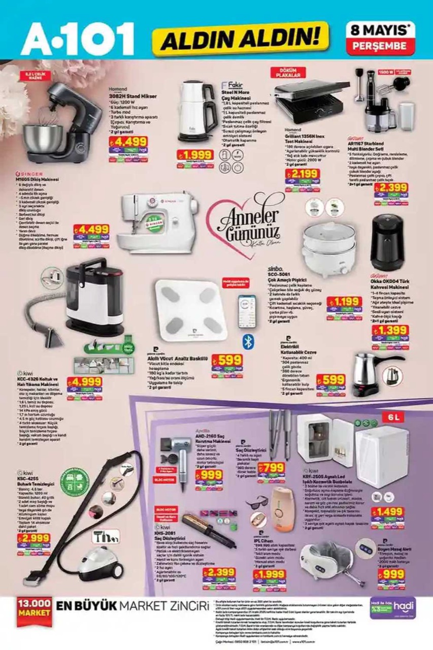 A101 8 Mayıs 2025 aktüel katalog ; Anneler Günü’ne özel dev indirimler başladı!