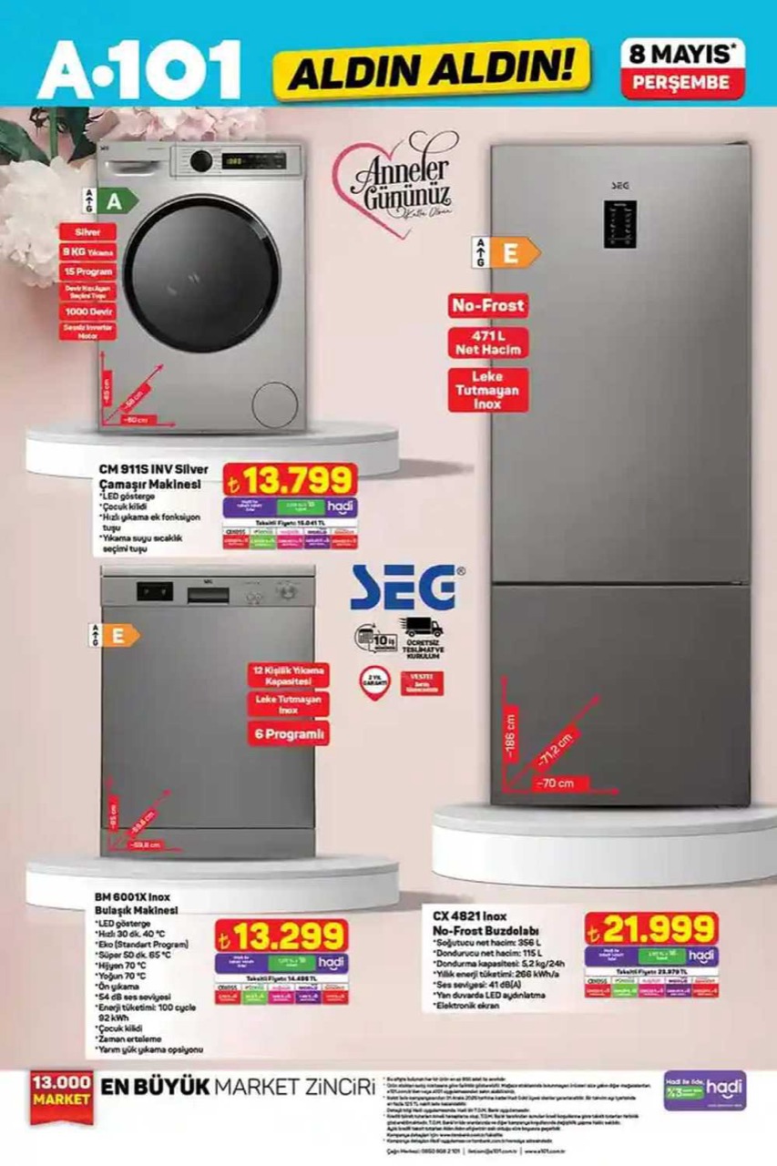 A101 8 Mayıs 2025 aktüel katalog ; Anneler Günü’ne özel dev indirimler başladı!